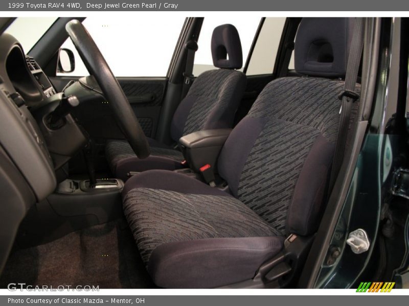 Deep Jewel Green Pearl / Gray 1999 Toyota RAV4 4WD