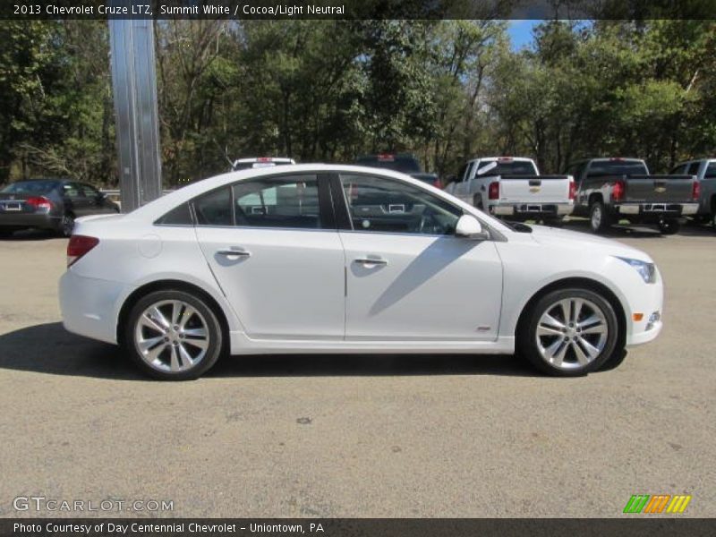 Summit White / Cocoa/Light Neutral 2013 Chevrolet Cruze LTZ
