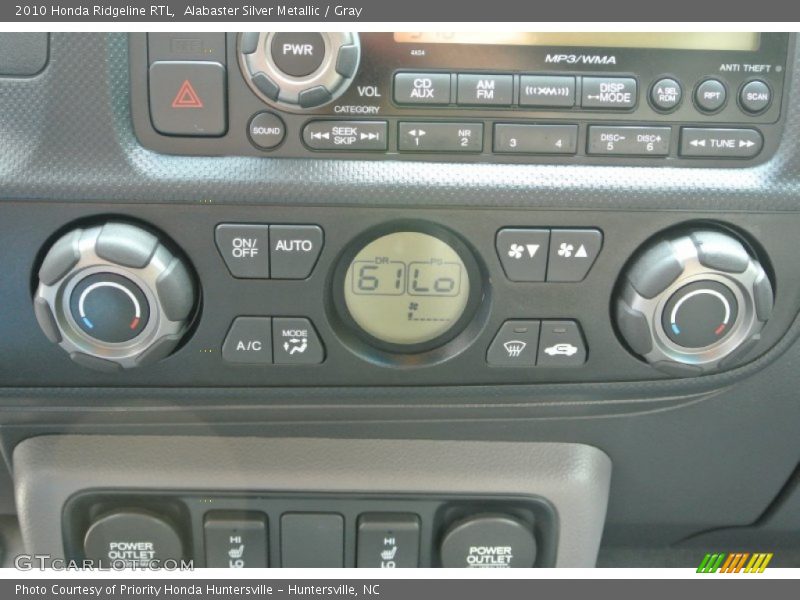 Alabaster Silver Metallic / Gray 2010 Honda Ridgeline RTL