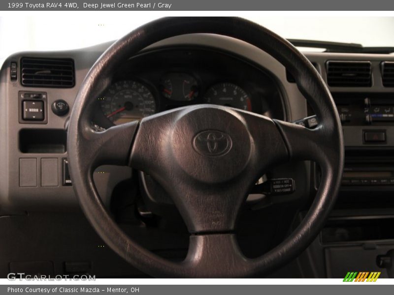 Deep Jewel Green Pearl / Gray 1999 Toyota RAV4 4WD