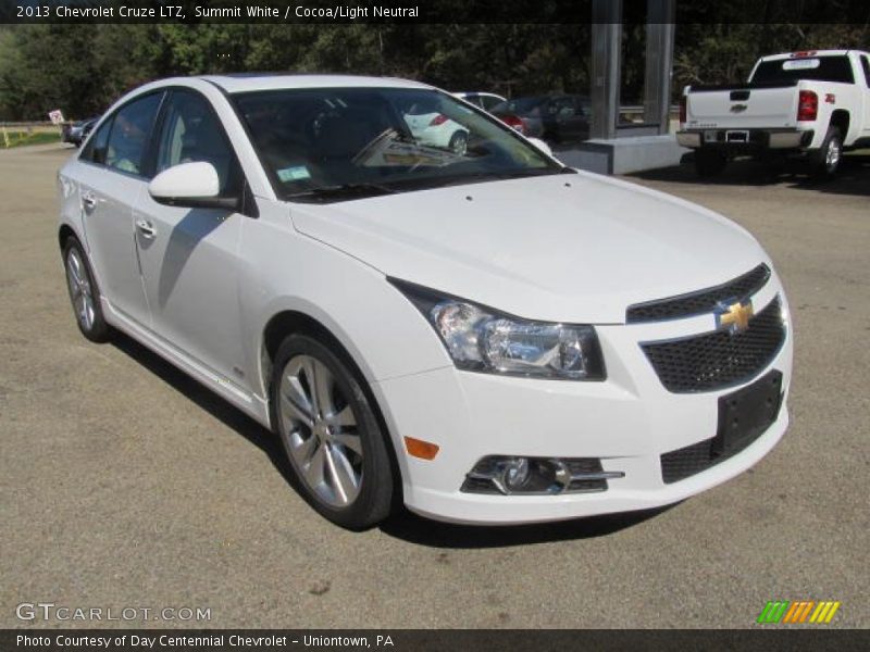 Summit White / Cocoa/Light Neutral 2013 Chevrolet Cruze LTZ