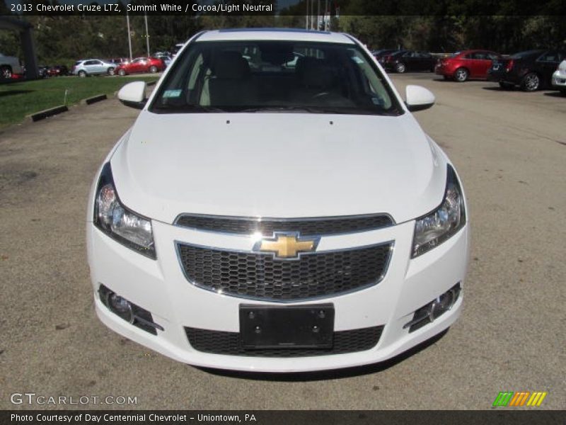 Summit White / Cocoa/Light Neutral 2013 Chevrolet Cruze LTZ