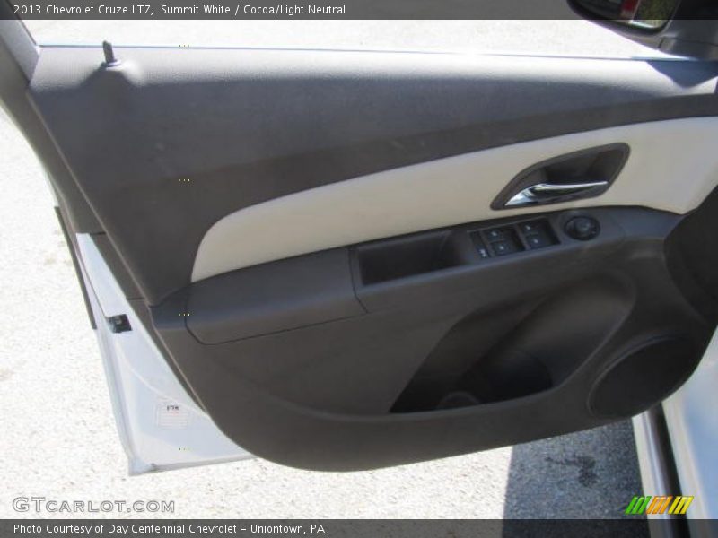 Summit White / Cocoa/Light Neutral 2013 Chevrolet Cruze LTZ