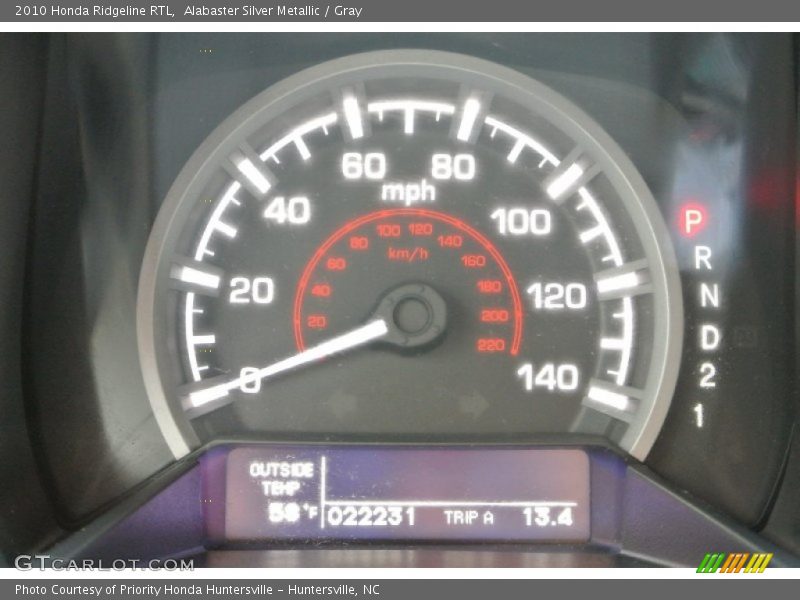 Alabaster Silver Metallic / Gray 2010 Honda Ridgeline RTL