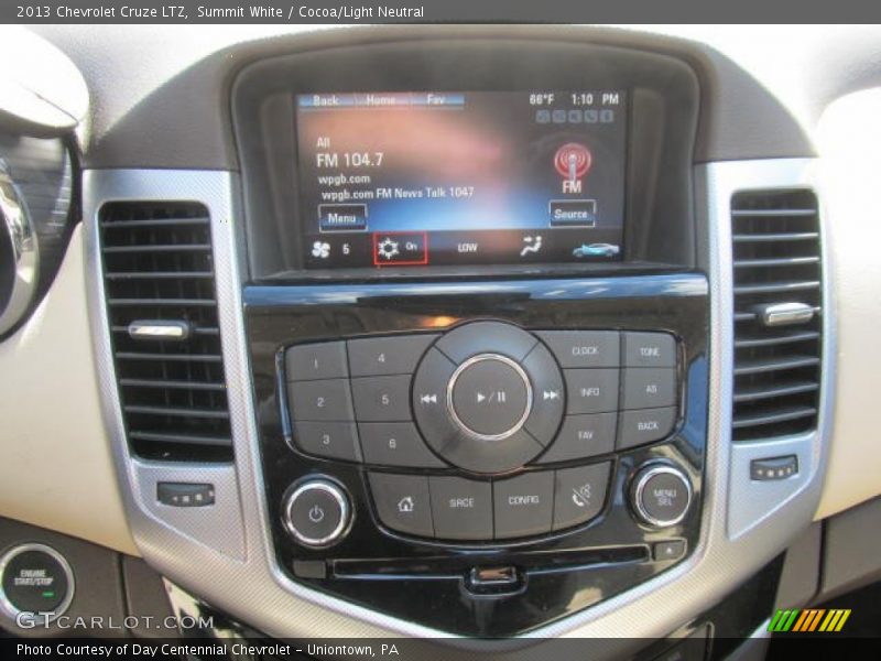 Summit White / Cocoa/Light Neutral 2013 Chevrolet Cruze LTZ