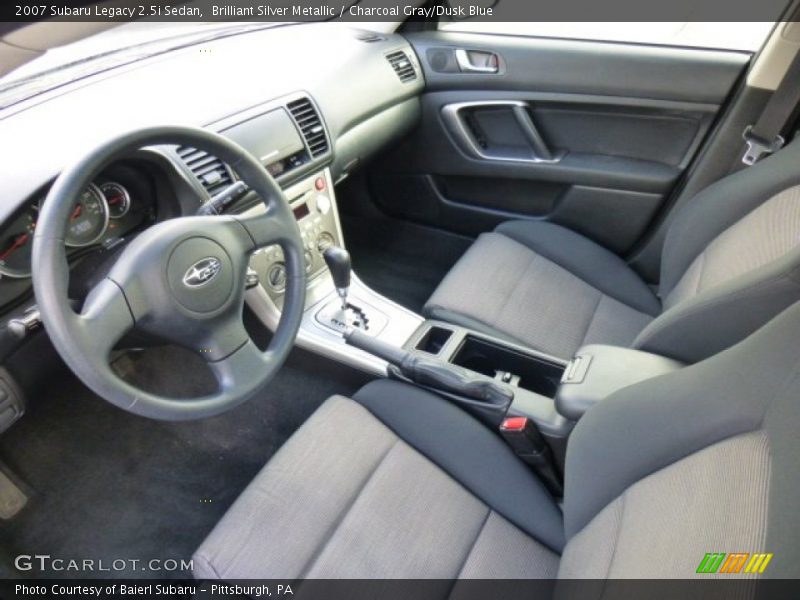 Brilliant Silver Metallic / Charcoal Gray/Dusk Blue 2007 Subaru Legacy 2.5i Sedan