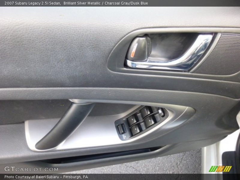 Brilliant Silver Metallic / Charcoal Gray/Dusk Blue 2007 Subaru Legacy 2.5i Sedan