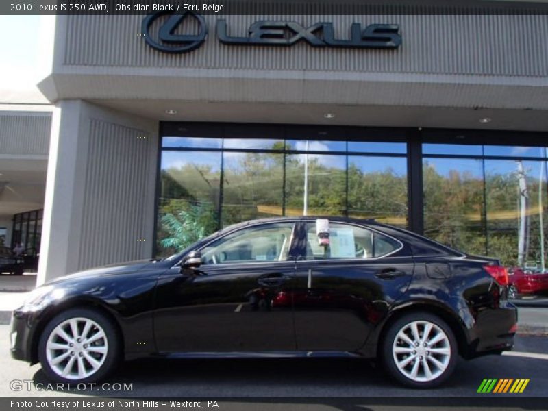 Obsidian Black / Ecru Beige 2010 Lexus IS 250 AWD