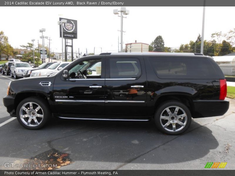 Black Raven / Ebony/Ebony 2014 Cadillac Escalade ESV Luxury AWD