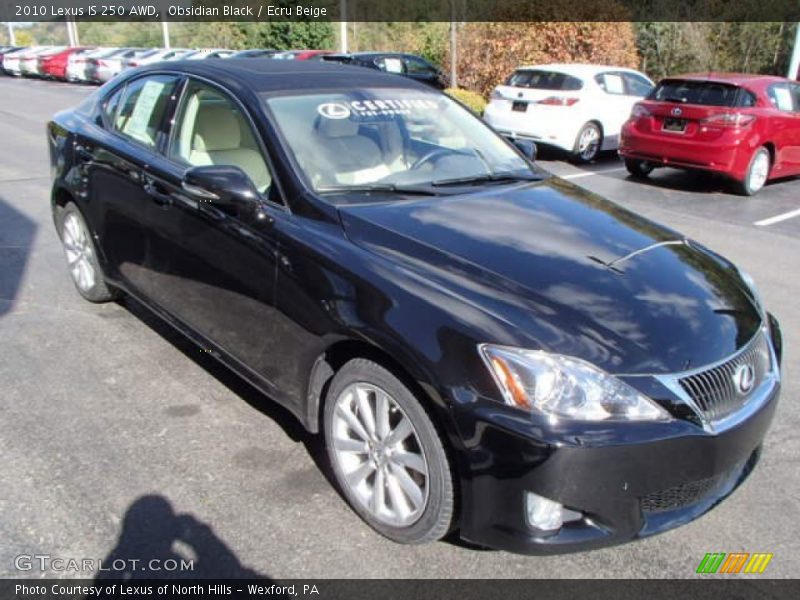 Obsidian Black / Ecru Beige 2010 Lexus IS 250 AWD