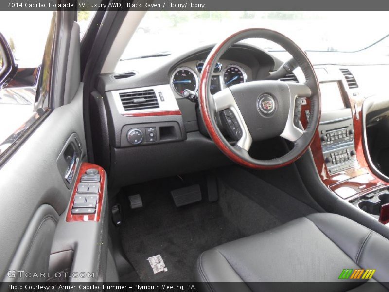 Black Raven / Ebony/Ebony 2014 Cadillac Escalade ESV Luxury AWD