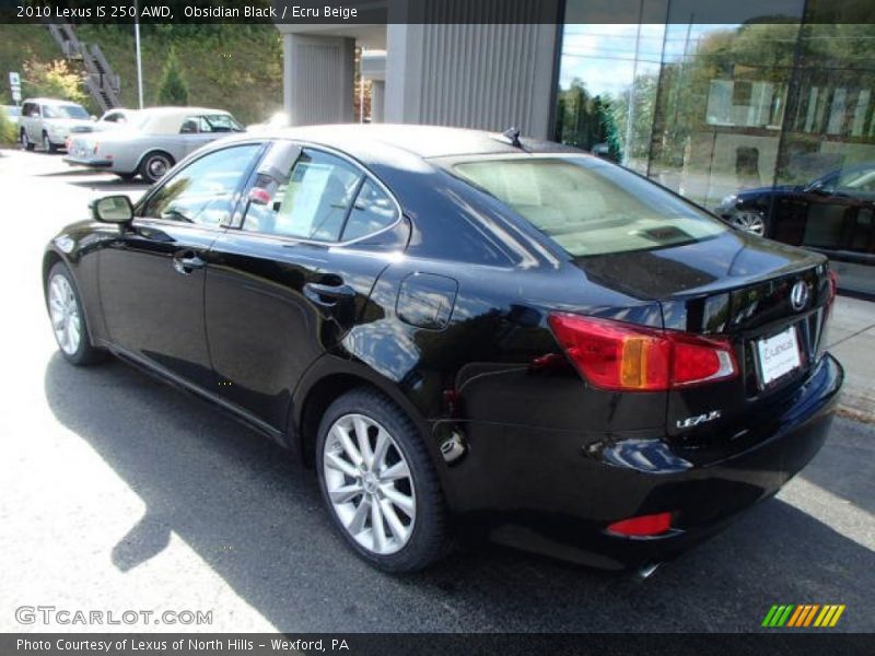 Obsidian Black / Ecru Beige 2010 Lexus IS 250 AWD