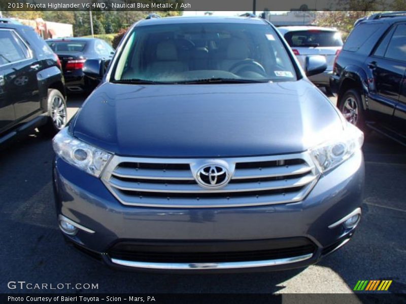 Nautical Blue Metallic / Ash 2013 Toyota Highlander V6 4WD