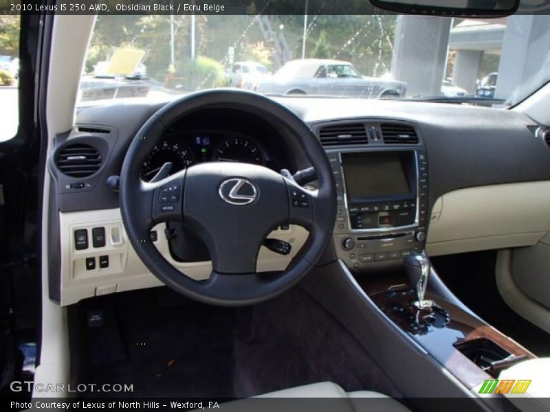 Obsidian Black / Ecru Beige 2010 Lexus IS 250 AWD