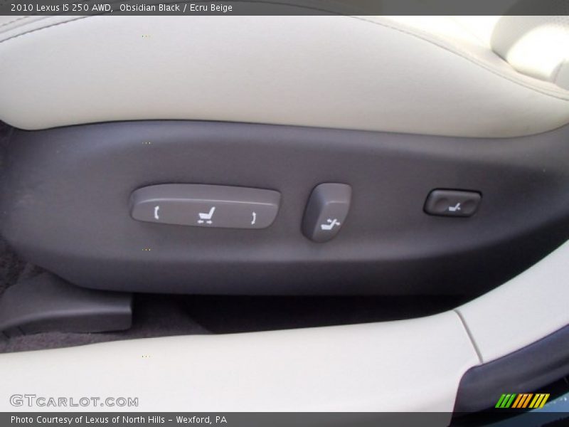 Obsidian Black / Ecru Beige 2010 Lexus IS 250 AWD