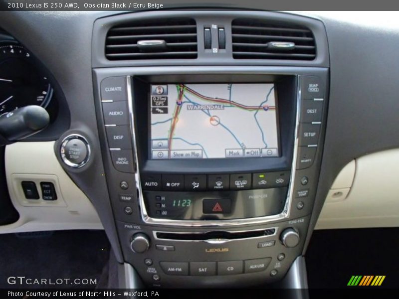 Obsidian Black / Ecru Beige 2010 Lexus IS 250 AWD