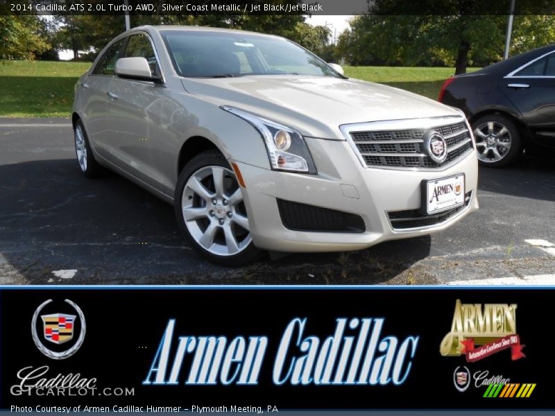 Silver Coast Metallic / Jet Black/Jet Black 2014 Cadillac ATS 2.0L Turbo AWD