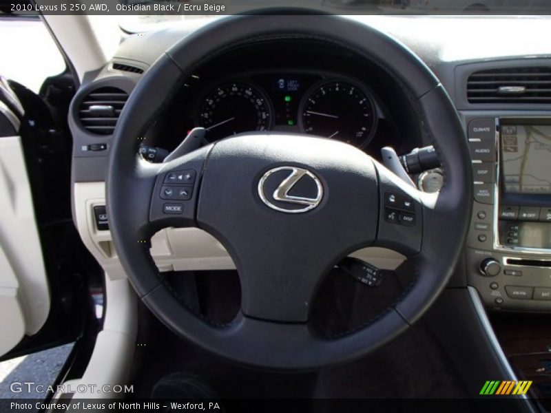 Obsidian Black / Ecru Beige 2010 Lexus IS 250 AWD