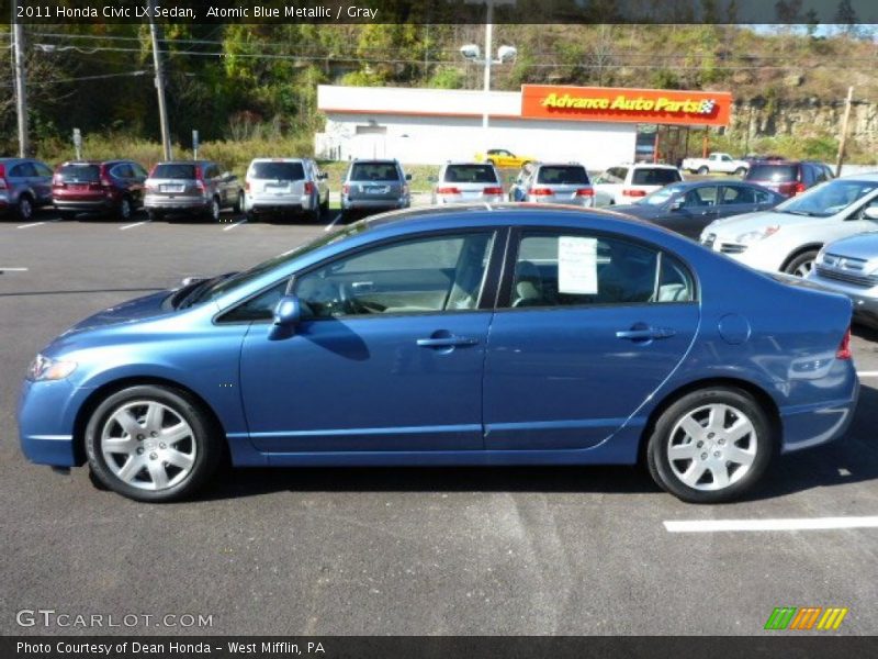 Atomic Blue Metallic / Gray 2011 Honda Civic LX Sedan