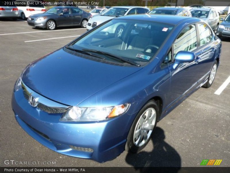 Atomic Blue Metallic / Gray 2011 Honda Civic LX Sedan