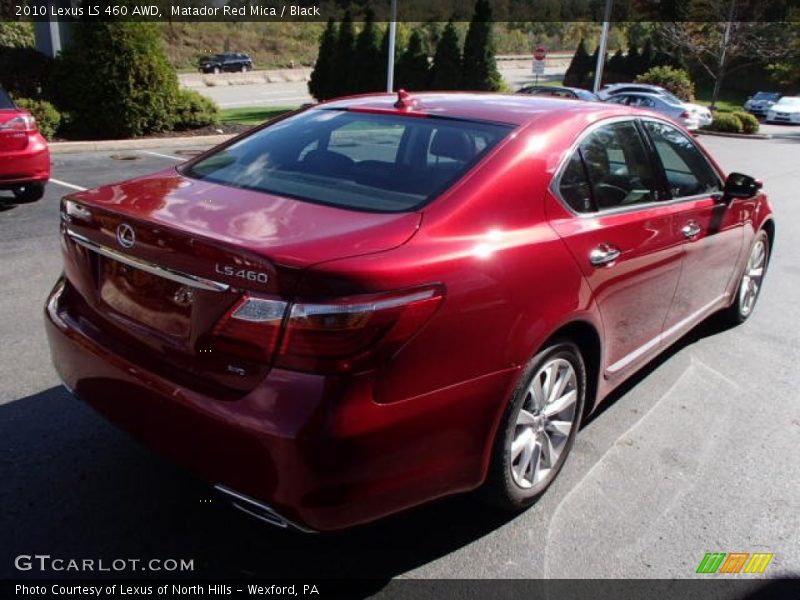 Matador Red Mica / Black 2010 Lexus LS 460 AWD