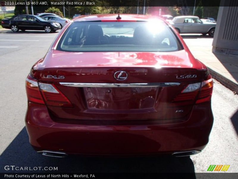 Matador Red Mica / Black 2010 Lexus LS 460 AWD