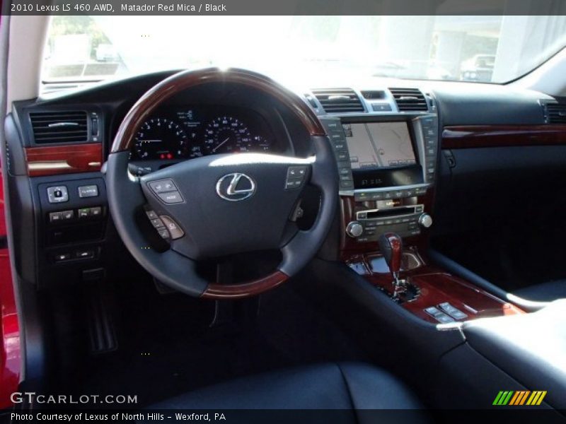Matador Red Mica / Black 2010 Lexus LS 460 AWD