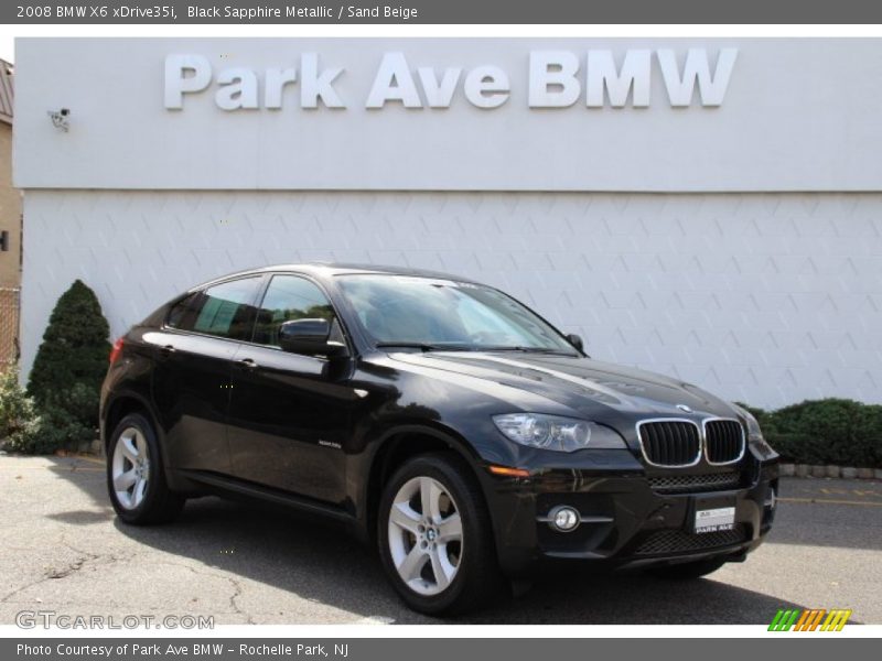 Black Sapphire Metallic / Sand Beige 2008 BMW X6 xDrive35i