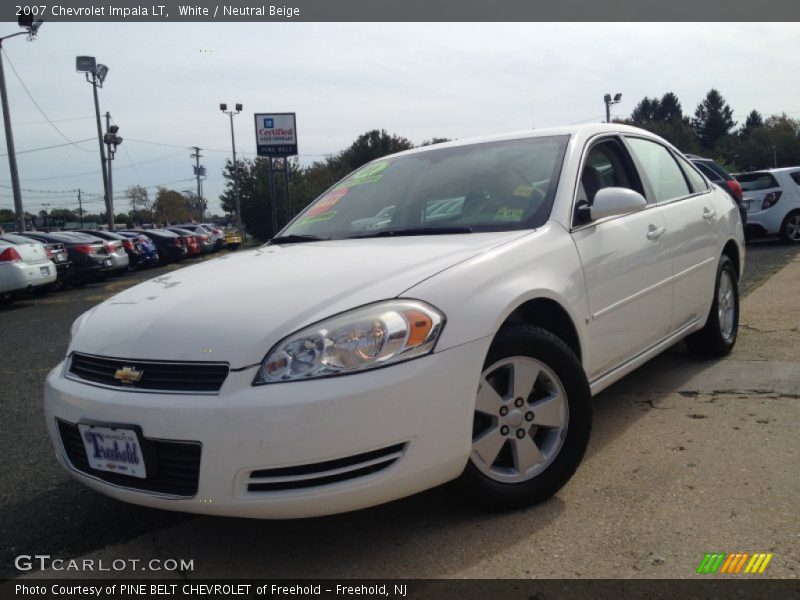 White / Neutral Beige 2007 Chevrolet Impala LT
