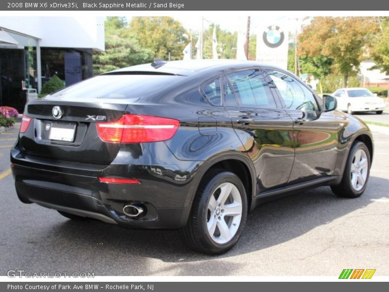 Black Sapphire Metallic / Sand Beige 2008 BMW X6 xDrive35i
