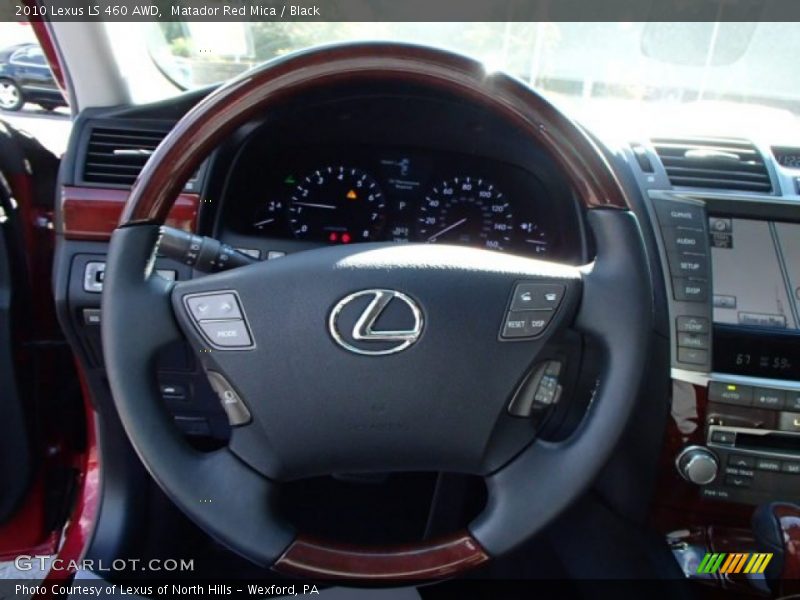Matador Red Mica / Black 2010 Lexus LS 460 AWD