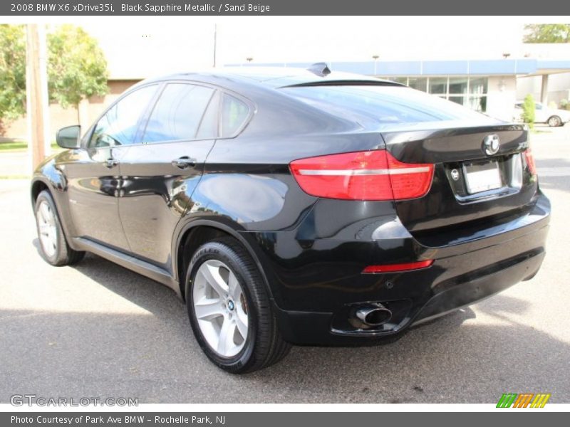 Black Sapphire Metallic / Sand Beige 2008 BMW X6 xDrive35i