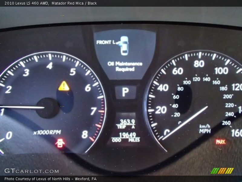 Matador Red Mica / Black 2010 Lexus LS 460 AWD