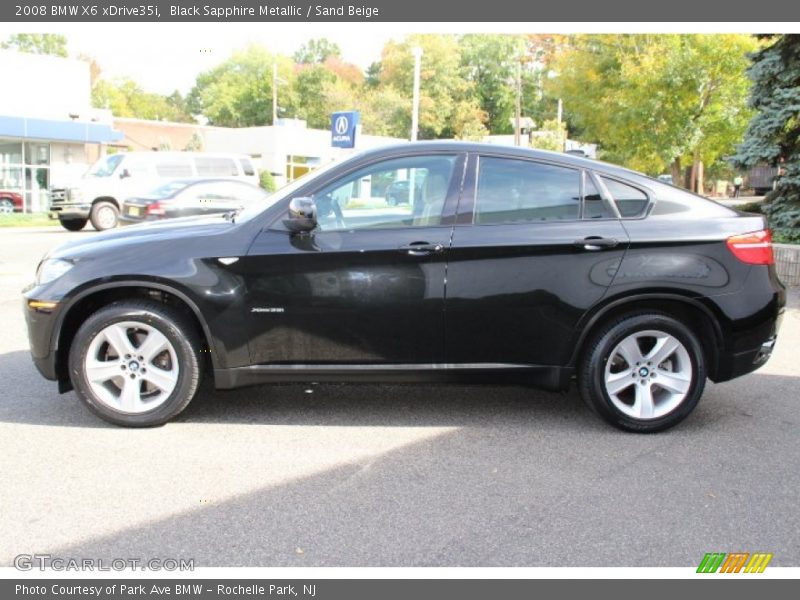 Black Sapphire Metallic / Sand Beige 2008 BMW X6 xDrive35i