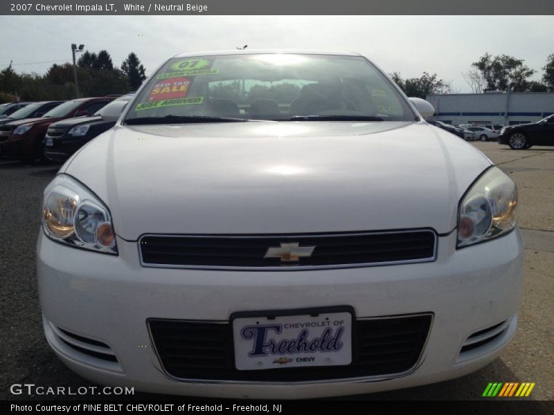 White / Neutral Beige 2007 Chevrolet Impala LT