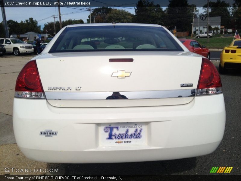 White / Neutral Beige 2007 Chevrolet Impala LT