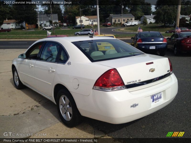 White / Neutral Beige 2007 Chevrolet Impala LT