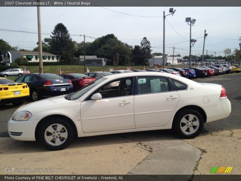 White / Neutral Beige 2007 Chevrolet Impala LT