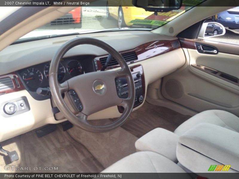 White / Neutral Beige 2007 Chevrolet Impala LT
