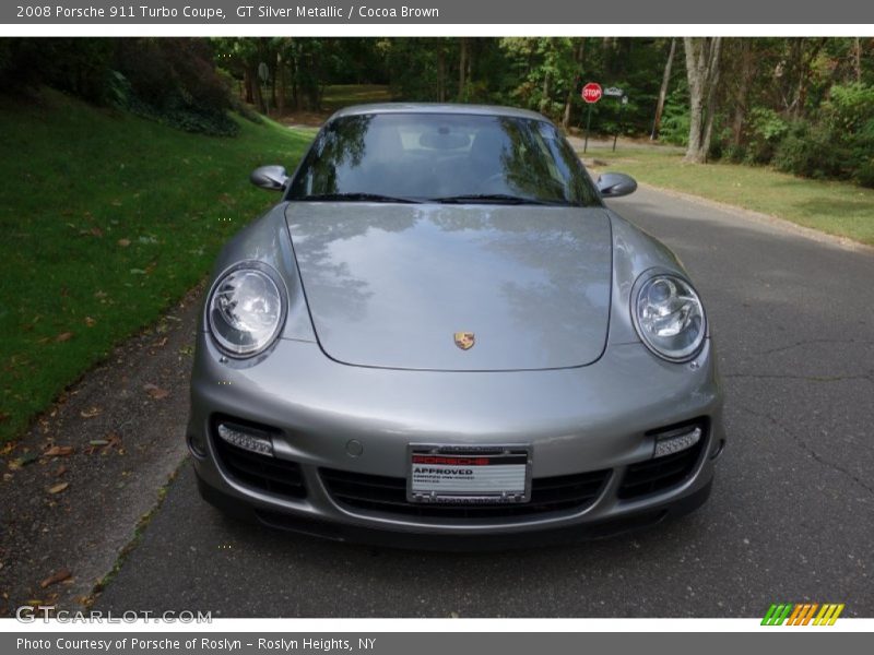 GT Silver Metallic / Cocoa Brown 2008 Porsche 911 Turbo Coupe