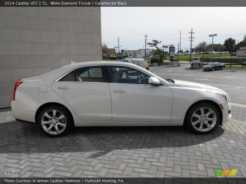 White Diamond Tricoat / Caramel/Jet Black 2014 Cadillac ATS 2.5L