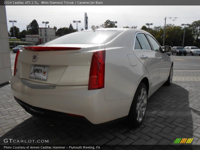 White Diamond Tricoat / Caramel/Jet Black 2014 Cadillac ATS 2.5L