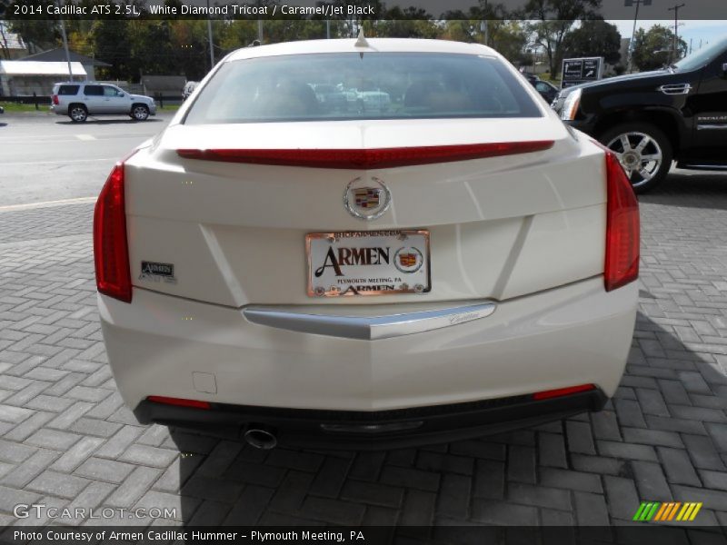 White Diamond Tricoat / Caramel/Jet Black 2014 Cadillac ATS 2.5L
