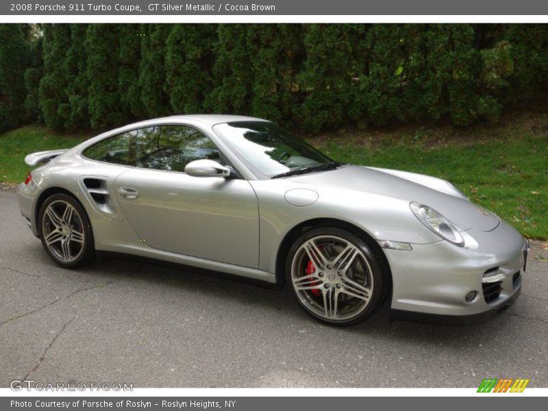 GT Silver Metallic / Cocoa Brown 2008 Porsche 911 Turbo Coupe