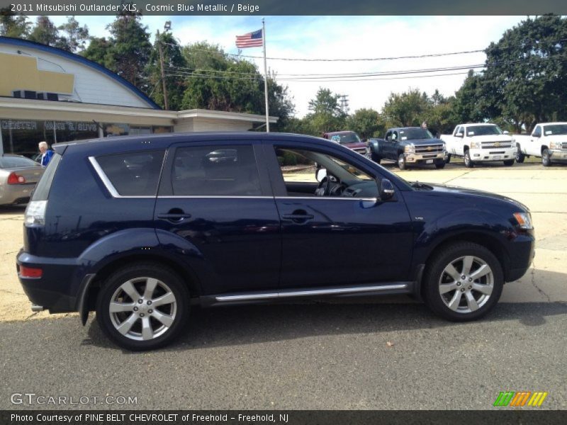 Cosmic Blue Metallic / Beige 2011 Mitsubishi Outlander XLS