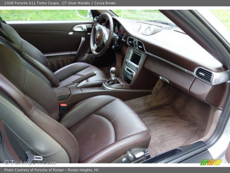 GT Silver Metallic / Cocoa Brown 2008 Porsche 911 Turbo Coupe