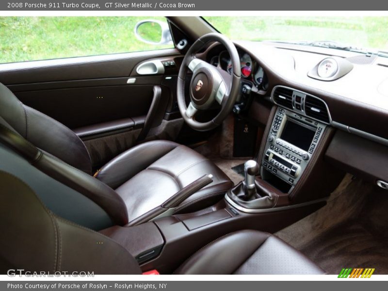 GT Silver Metallic / Cocoa Brown 2008 Porsche 911 Turbo Coupe
