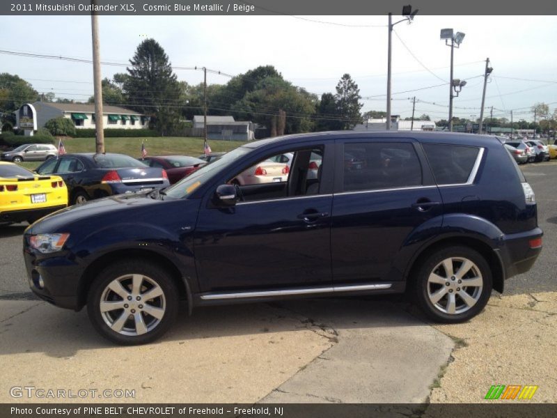 Cosmic Blue Metallic / Beige 2011 Mitsubishi Outlander XLS