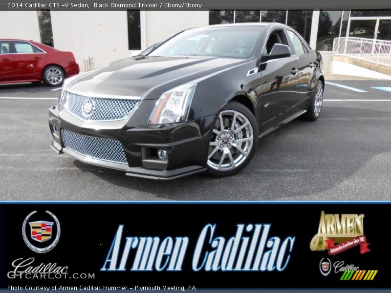 Black Diamond Tricoat / Ebony/Ebony 2014 Cadillac CTS -V Sedan