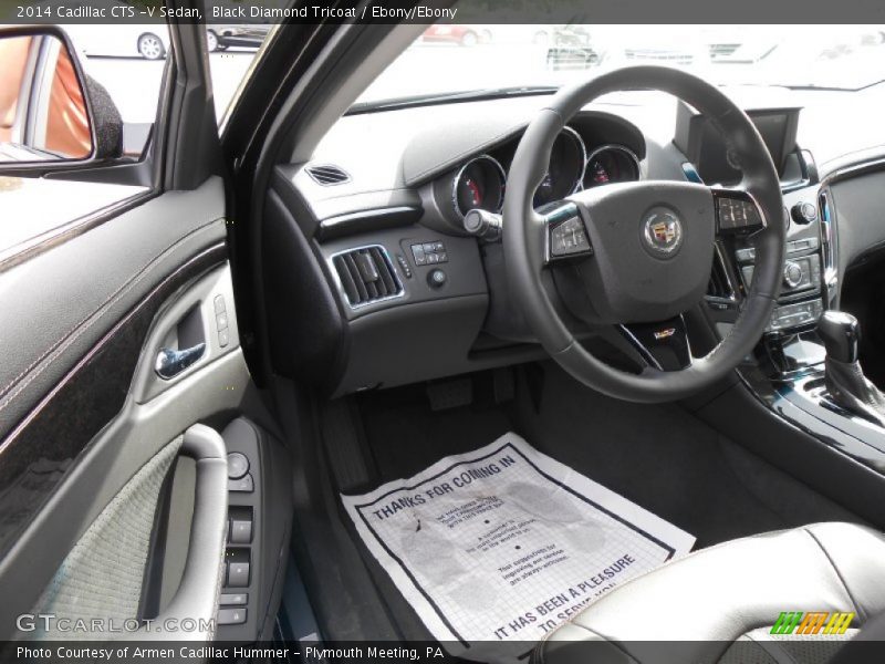 Black Diamond Tricoat / Ebony/Ebony 2014 Cadillac CTS -V Sedan